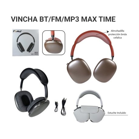 Auricular vincha bt / fm / mp3 time